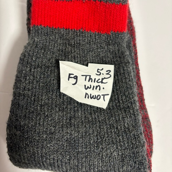 Thick Winter Socks red gray hunting hiking camping NWOT - Picture 6 of 7